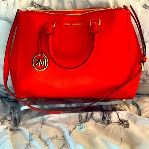 Michael Kors Orange Leather Bag